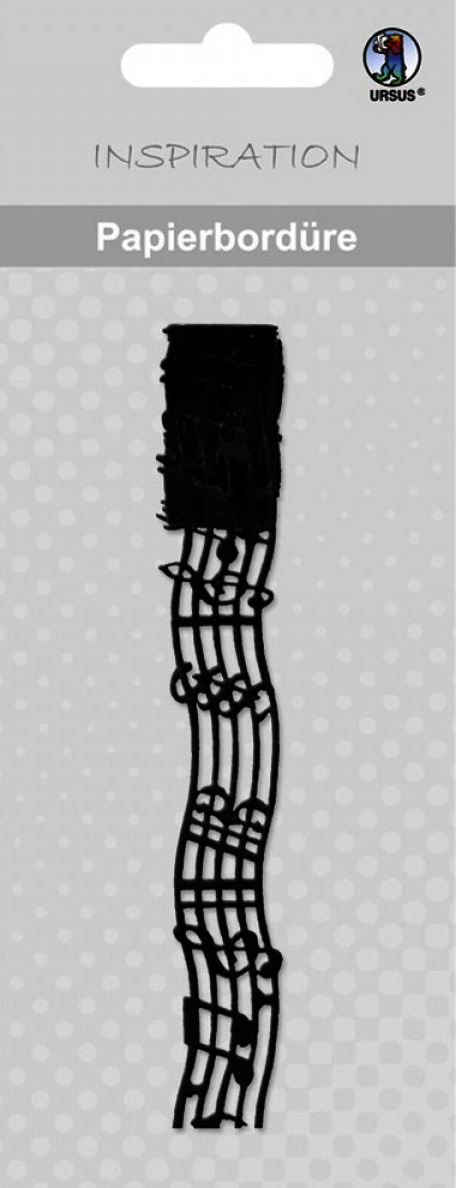 Papierbordüre Noten schwarz