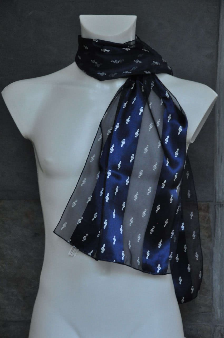 Schal Violinschlüssel schwarz