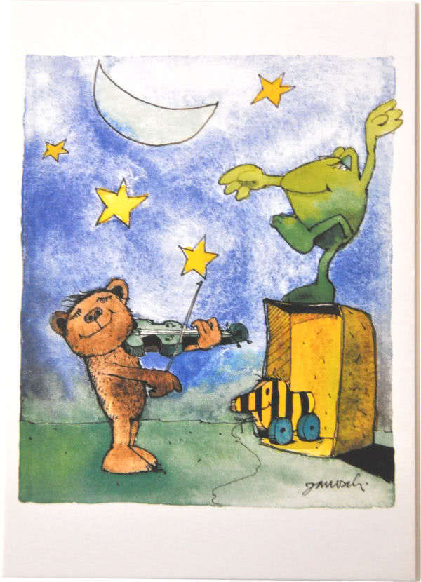 Janosch Doppelkarte Ständchen