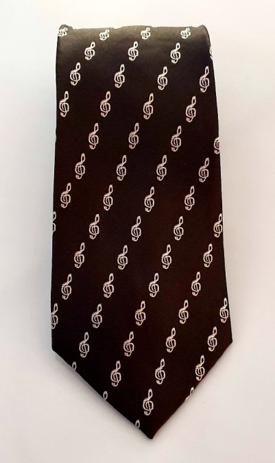 Krawatte Violinschlüssel schwarz