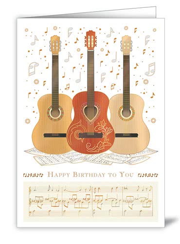 Geburtstagskarte Gitarren Trio