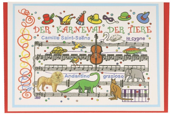 Klappkarte Karneval der Tiere