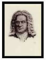 Kunst-Klappkarte Johann Sebastian Bach