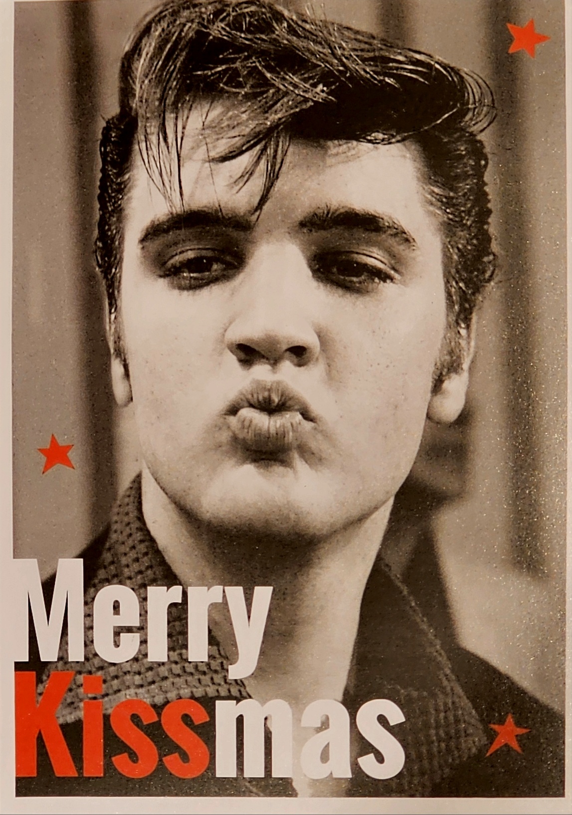 Postkarte Elvis Merry Kissmas