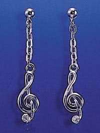 Violinschlüssel klein mit Diamant als 