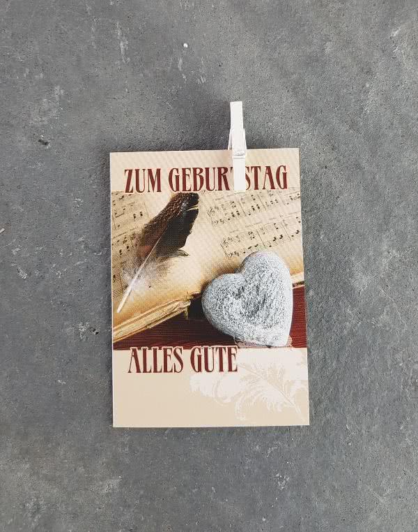 Mini Klappkarte inkl Befestigungsmöglichkeit zum Geburtstag