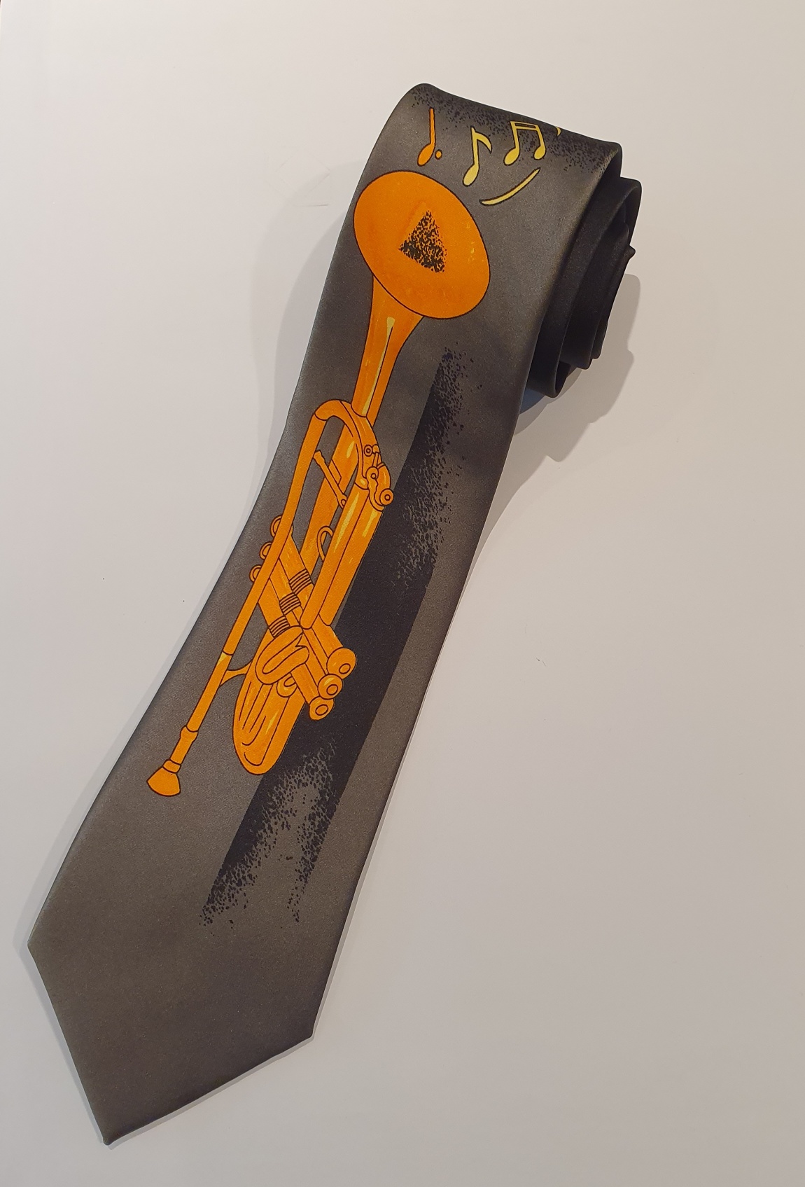 Krawatte Trompete silbergrau