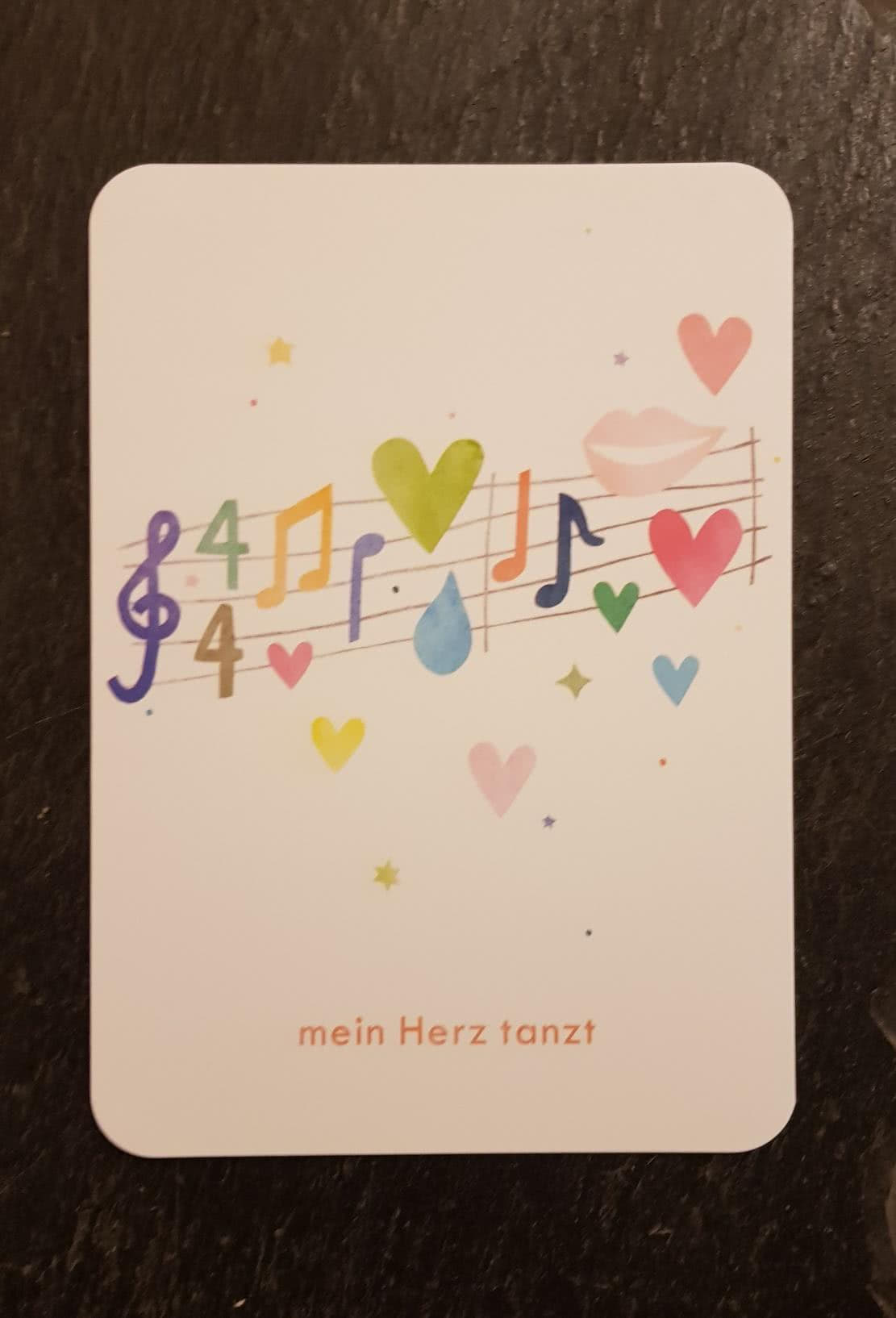 Postkarte mein Herz tanzt