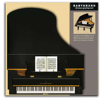 3D Klappkarte Piano