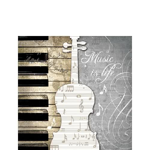 Cocktailservietten Music is life